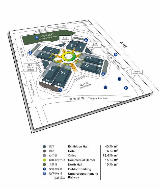 2024上海国家会展中心最新展馆分布图-展馆介绍