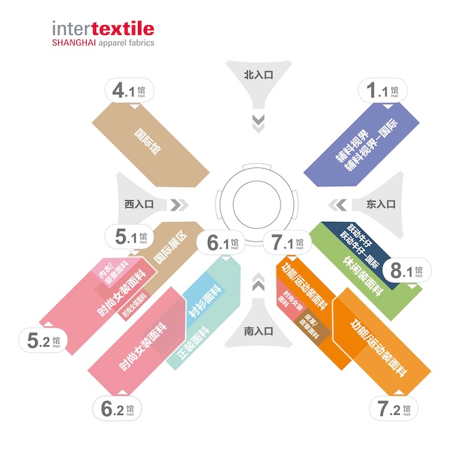 2024上海面料展最新展馆分布图公开